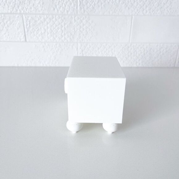 Miniature Barbie Nightstands (Set of 2) White 3D Printed Dollhouse Furniture - Picture 2 of 6